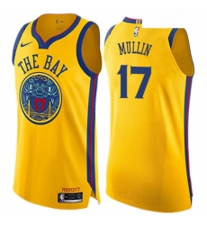 Youth Nike Golden State Warriors 17 Chris Mullin Swingman Gold NBA Jersey City Edition
