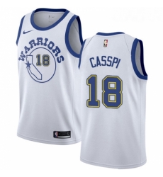 Youth Nike Golden State Warriors 18 Omri Casspi Authentic White Hardwood Classics NBA Jersey 