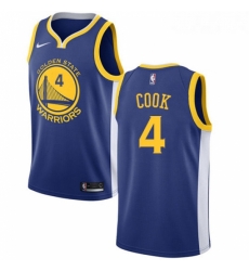 Youth Nike Golden State Warriors 4 Quinn Cook Swingman Royal Blue NBA Jersey Icon Edition 