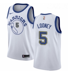 Youth Nike Golden State Warriors 5 Kevon Looney Authentic White Hardwood Classics NBA Jersey