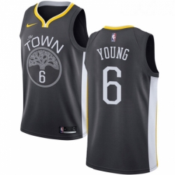 Youth Nike Golden State Warriors 6 Nick Young Swingman Black Alternate NBA Jersey Statement Edition 