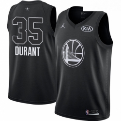 Youth Nike Jordan Golden State Warriors 35 Kevin Durant Swingman Black 2018 All Star Game NBA Jersey