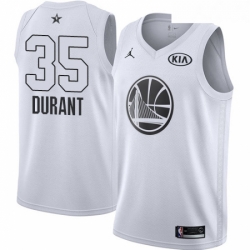 Youth Nike Jordan Golden State Warriors 35 Kevin Durant Swingman White 2018 All Star Game NBA Jersey