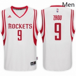 Houston Rockets 9 Zhou Qi Home White New Swingman Stitched NBA Jersey 