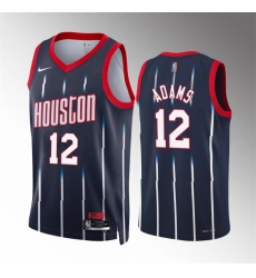 Men Houston Rockets 12 Steven Adams Navy Classic Edition Stitched Jersey