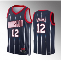 Men Houston Rockets 12 Steven Adams Navy Classic Edition Stitched Jersey