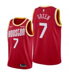 Men Houston Rockets 7 Jalen Green Red Jersey 2021 NBA