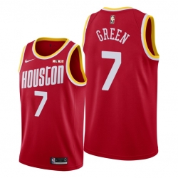 Men Houston Rockets 7 Jalen Green Red Jersey 2021 NBA
