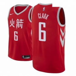 Men NBA 2018 19 Houston Rockets 6 Gary Clark City Edition Red Jersey 