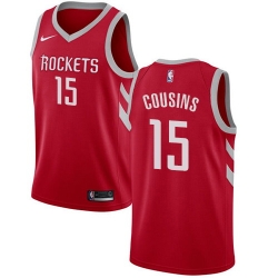 Men Nike Houston Rockets 15 DeMarcus Cousins Red NBA Swingman Icon Edition Jersey