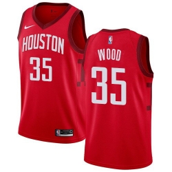 Men Nike Houston Rockets 35 Christian Wood Red NBA Swingman Earned Edition Jersey