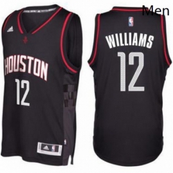 Mens Houston Rockets 12 Lou Williams adidas Black Swingman Space City Jersey 