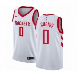 Mens Nike Houston Rockets 0 Marquese Chriss Swingman White NBA Jersey Association Edition 