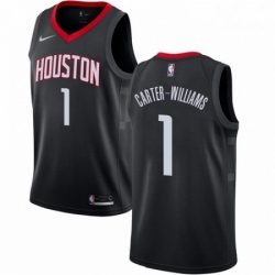 Mens Nike Houston Rockets 1 Michael Carter Williams Swingman Black NBA Jersey Statement Edition 