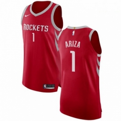 Mens Nike Houston Rockets 1 Trevor Ariza Authentic Red Road NBA Jersey Icon Edition