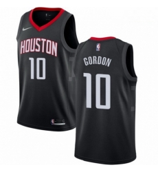Mens Nike Houston Rockets 10 Eric Gordon Swingman Black Alternate NBA Jersey Statement Edition