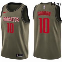 Mens Nike Houston Rockets 10 Eric Gordon Swingman Green Salute to Service NBA Jersey