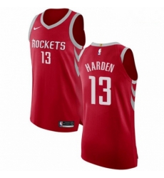 Mens Nike Houston Rockets 13 James Harden Authentic Red Road NBA Jersey Icon Edition