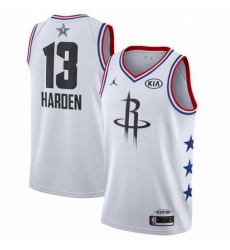 Mens Nike Houston Rockets 13 James Harden White Basketball Jordan Swingman 2019 All Star Game Jersey