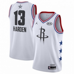 Mens Nike Houston Rockets 13 James Harden White Basketball Jordan Swingman 2019 All Star Game Jersey
