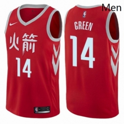 Mens Nike Houston Rockets 14 Gerald Green Swingman Red NBA Jersey City Edition 