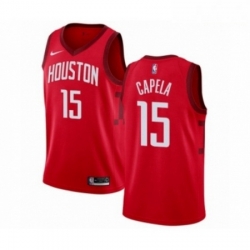 Mens Nike Houston Rockets 15 Clint Capela Red Swingman Jersey Earned Edition