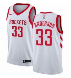 Mens Nike Houston Rockets 33 Ryan Anderson Authentic White Home NBA Jersey Association Edition