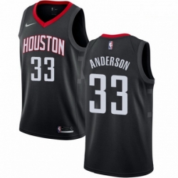 Mens Nike Houston Rockets 33 Ryan Anderson Swingman Black Alternate NBA Jersey Statement Edition