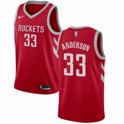 Mens Nike Houston Rockets 33 Ryan Anderson Swingman Red Road NBA Jersey Icon Edition