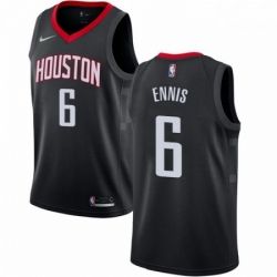 Mens Nike Houston Rockets 6 Tyler Ennis Authentic Black Alternate NBA Jersey Statement Edition 