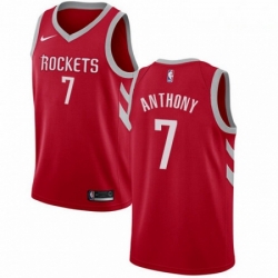 Mens Nike Houston Rockets 7 Carmelo Anthony Swingman Red NBA Jersey Icon Edition 