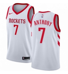 Mens Nike Houston Rockets 7 Carmelo Anthony Swingman White NBA Jersey Association Editi