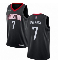 Mens Nike Houston Rockets 7 Joe Johnson Authentic Black NBA Jersey Statement Edition 