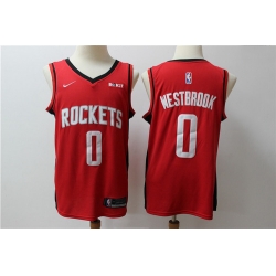 Rockets 0 Russell Westbrook Red Nike Swingman Jersey