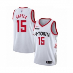 Rockets 15 Clint Capela White Basketball Swingman City Edition 2019 20 Jersey