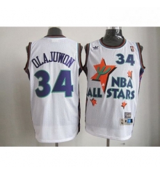 Rockets 34 Hakeem Olajuwon White All Star 1995 Stitched NBA Jersey