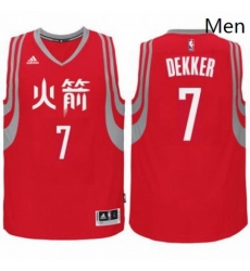 adidas Houston Rockets 7 Sam Dekker Red Chinese New Year Swingman Jersey 
