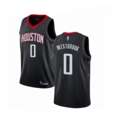 Womens Houston Rockets 0 Russell Westbrook Swingman Black Basketball Jersey Statement Edition 