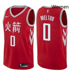 Womens Nike Houston Rockets 0 DeAnthony Melton Swingman Red NBA Jersey City Editi