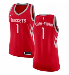 Womens Nike Houston Rockets 1 Michael Carter Williams Swingman Red NBA Jersey Icon Edition 