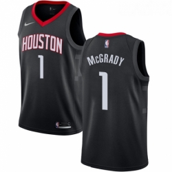 Womens Nike Houston Rockets 1 Tracy McGrady Authentic Black Alternate NBA Jersey Statement Edition