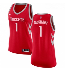 Womens Nike Houston Rockets 1 Tracy McGrady Authentic Red Road NBA Jersey Icon Edition