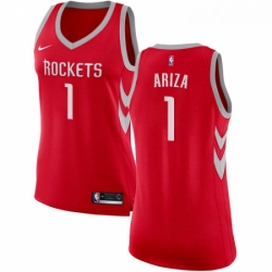 Womens Nike Houston Rockets 1 Trevor Ariza Swingman Red Road NBA Jersey Icon Edition