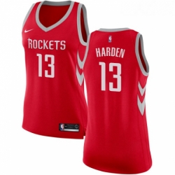 Womens Nike Houston Rockets 13 James Harden Authentic Red Road NBA Jersey Icon Edition
