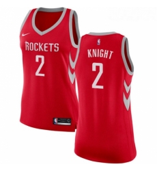 Womens Nike Houston Rockets 2 Brandon Knight Swingman Red NBA Jersey Icon Edition 
