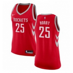 Womens Nike Houston Rockets 25 Robert Horry Authentic Red Road NBA Jersey Icon Edition
