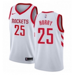 Womens Nike Houston Rockets 25 Robert Horry Authentic White Home NBA Jersey Association Edition