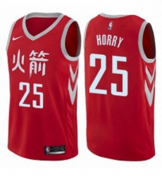 Womens Nike Houston Rockets 25 Robert Horry Swingman Red NBA Jersey City Edition