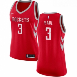 Womens Nike Houston Rockets 3 Chris Paul Swingman Red Road NBA Jersey Icon Edition