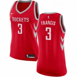 Womens Nike Houston Rockets 3 Steve Francis Authentic Red Road NBA Jersey Icon Edition
